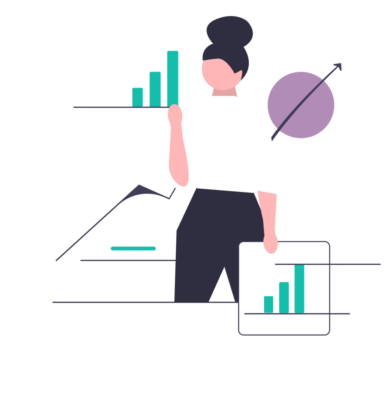 Organised bookkeeping workspace with tidy business records